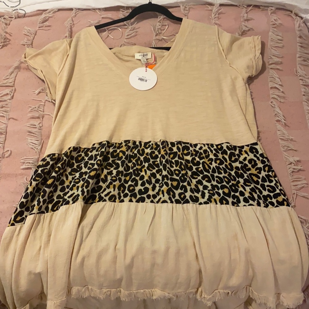 Umgee Taupe Swing Dress